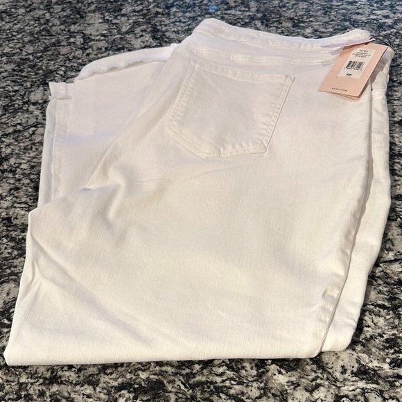 NYDJ Ami Skinny Ankle Jeans with Cuff in Opti White - 24W - NWT - Picture 1 of 9